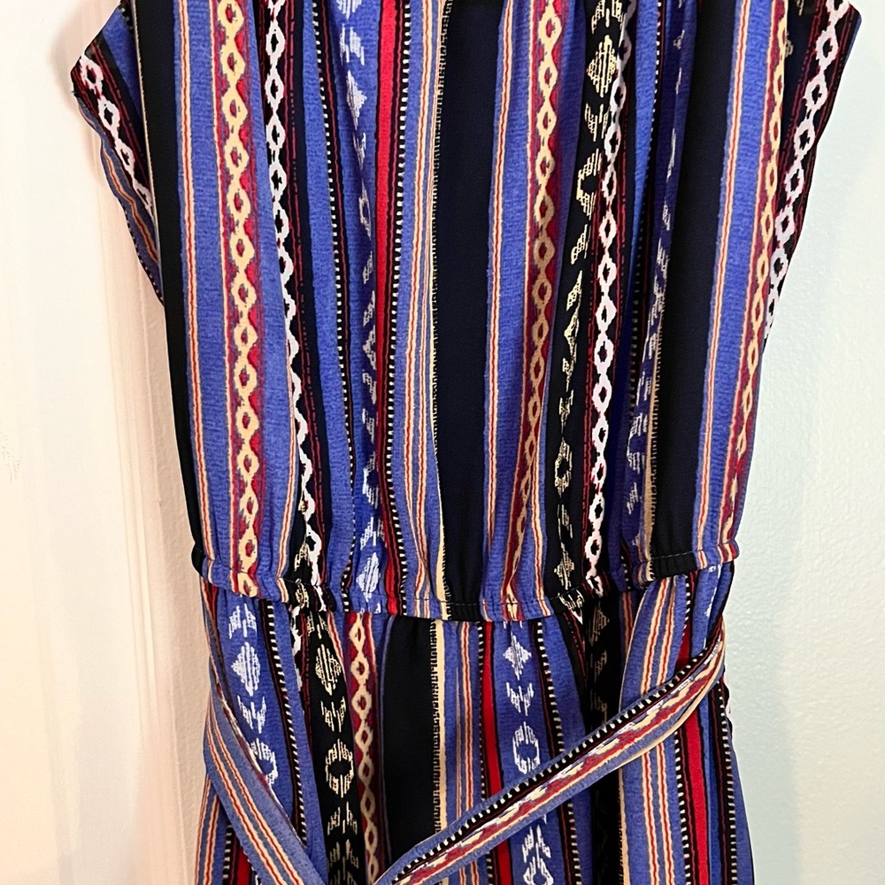 Blue patterned Maxi dress